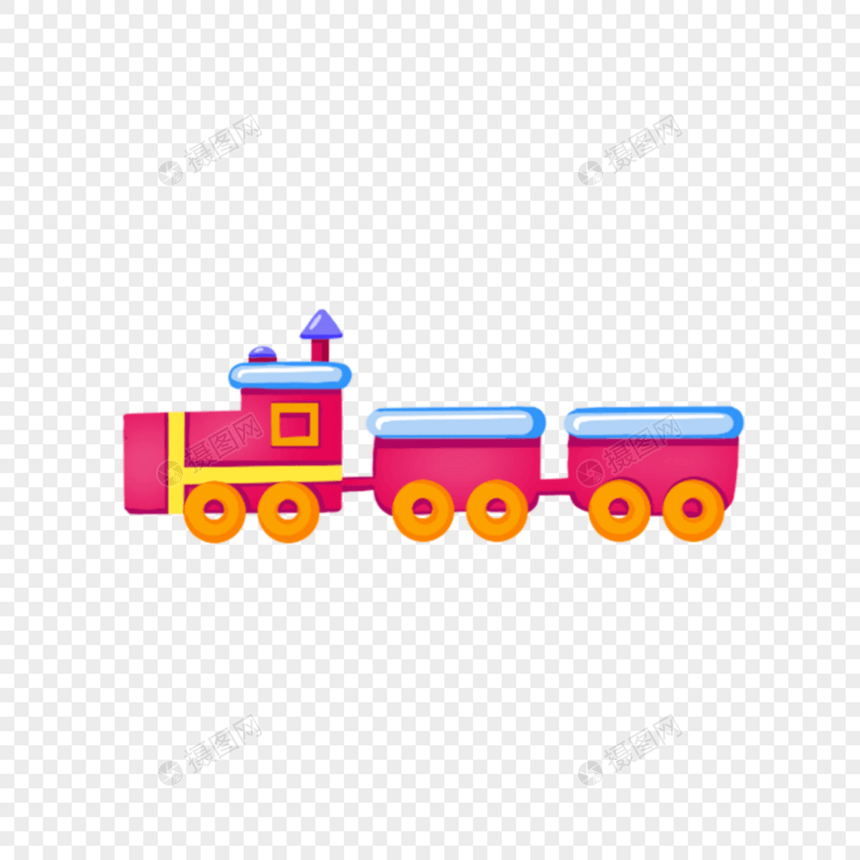 火车红色可爱卡通婴儿玩具图片