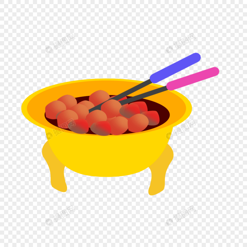 特色美食黄色盆子里的烧烤图片