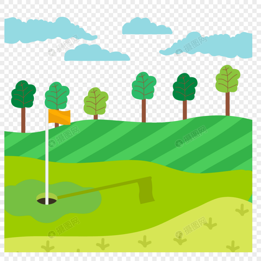 高尔夫球场草坪环境图片