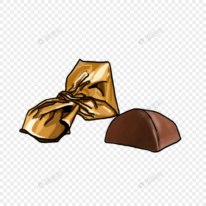 金色包装纸巧克力糖果图片