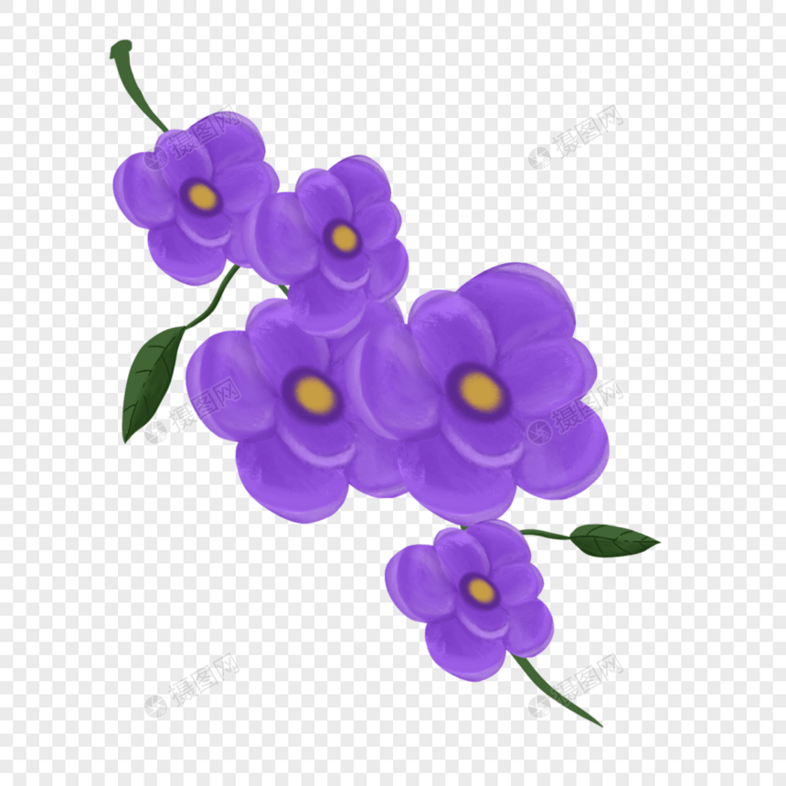 美丽的水彩紫罗兰婚礼花卉图片