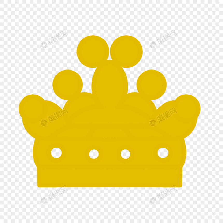 金色圆球图案可爱简单皇冠图片