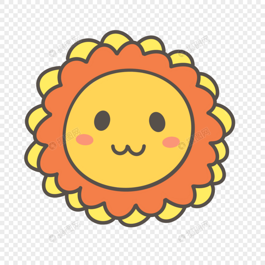 向日葵造型可爱卡通太阳图片