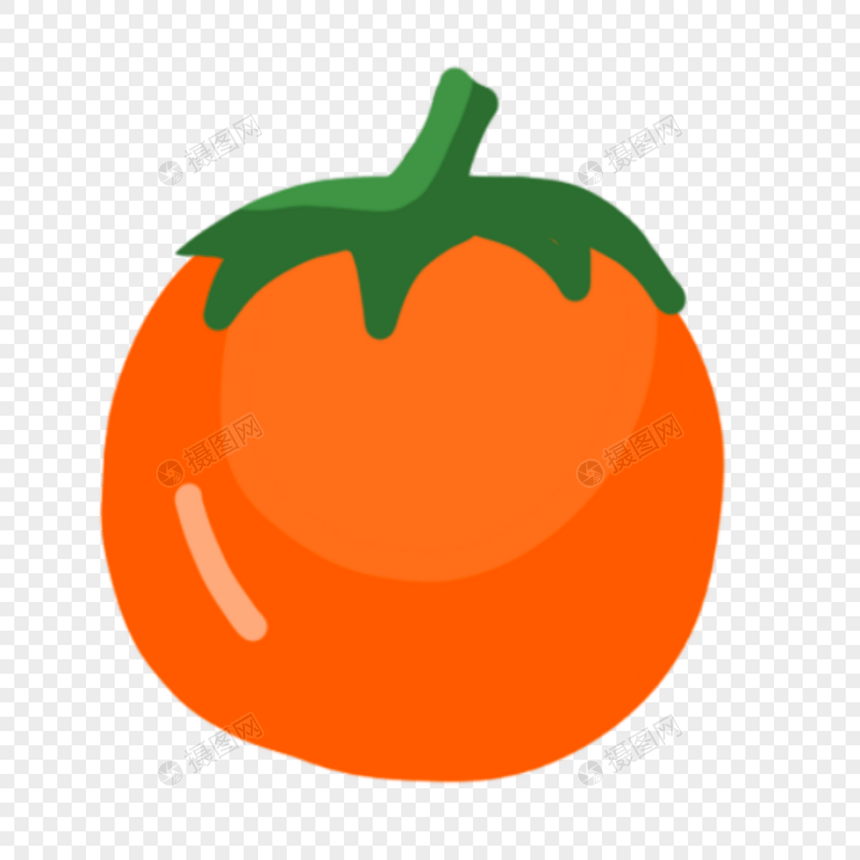 卡通水果蔬菜美味柿子图片
