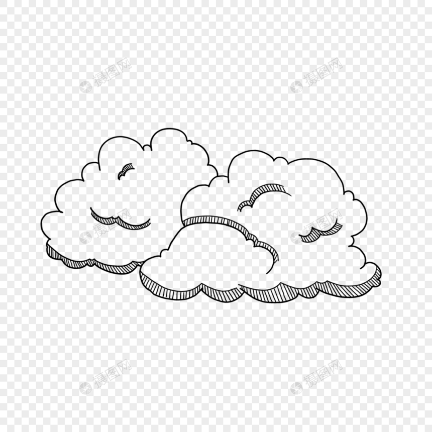 漂浮的雕刻风格云朵天气图片