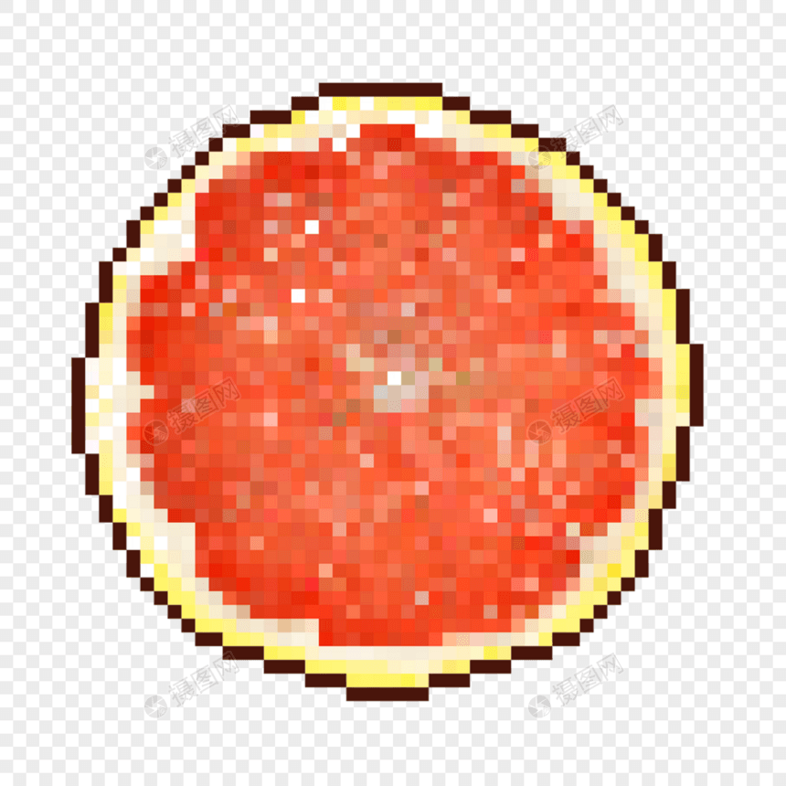 红心美味橙子像素水果图片