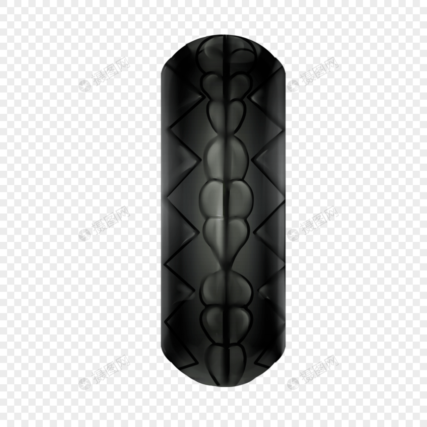 黑色花纹立体质感轮胎图片