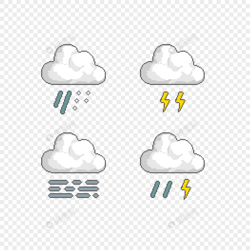 怀旧像素艺术天气图片