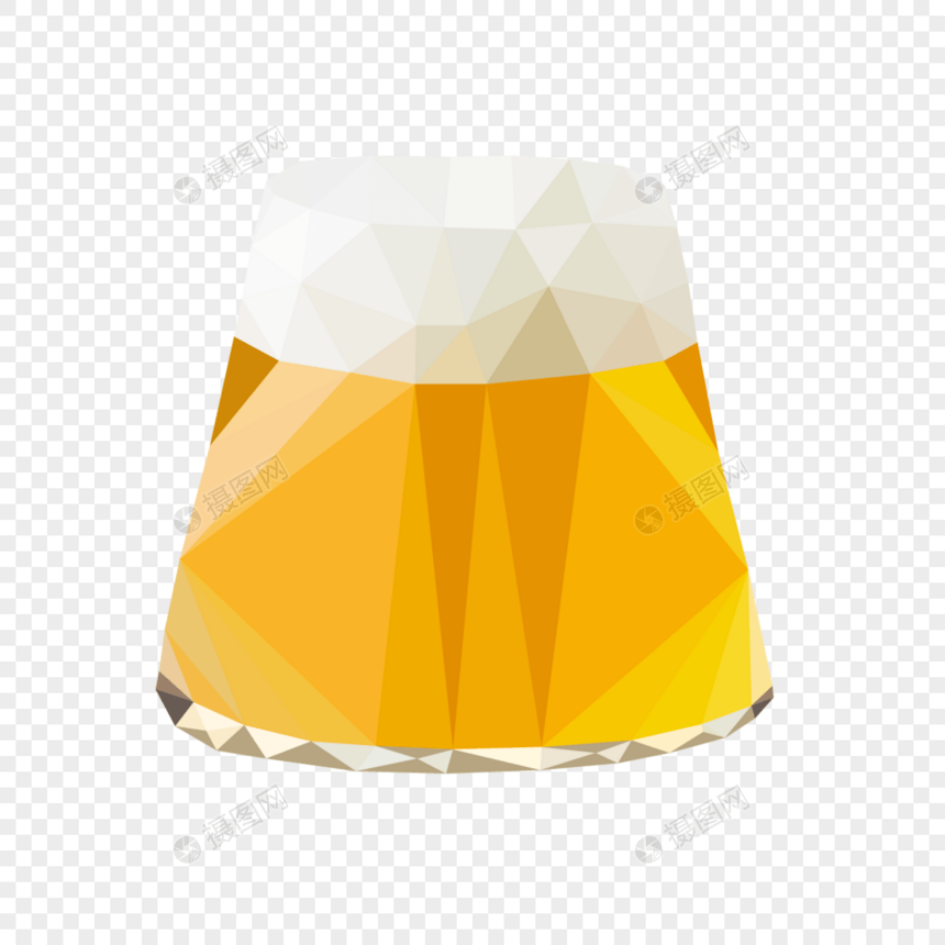 小杯啤酒低聚风格图片