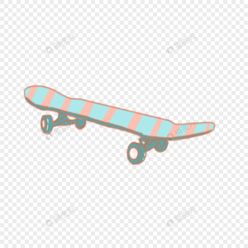 夏季卡通可爱彩色滑板图片