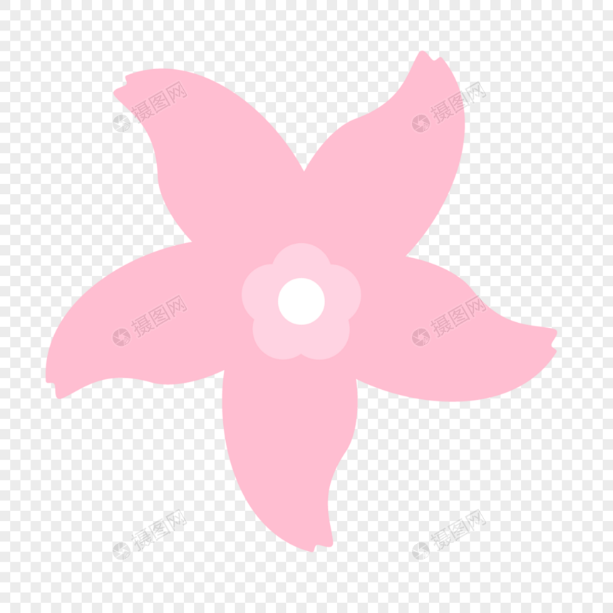 螺旋粉色樱花可爱装饰图片