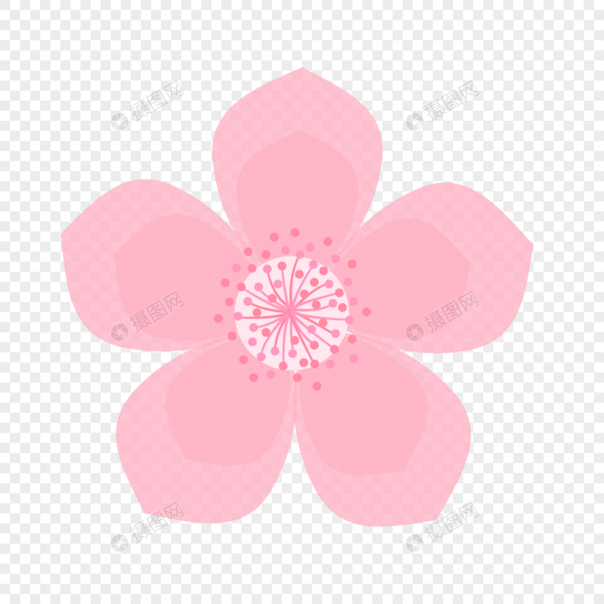 粉色樱花花瓣装饰图片