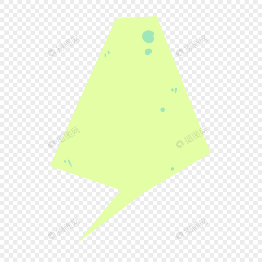 绿色几何流行语气泡文本框图片