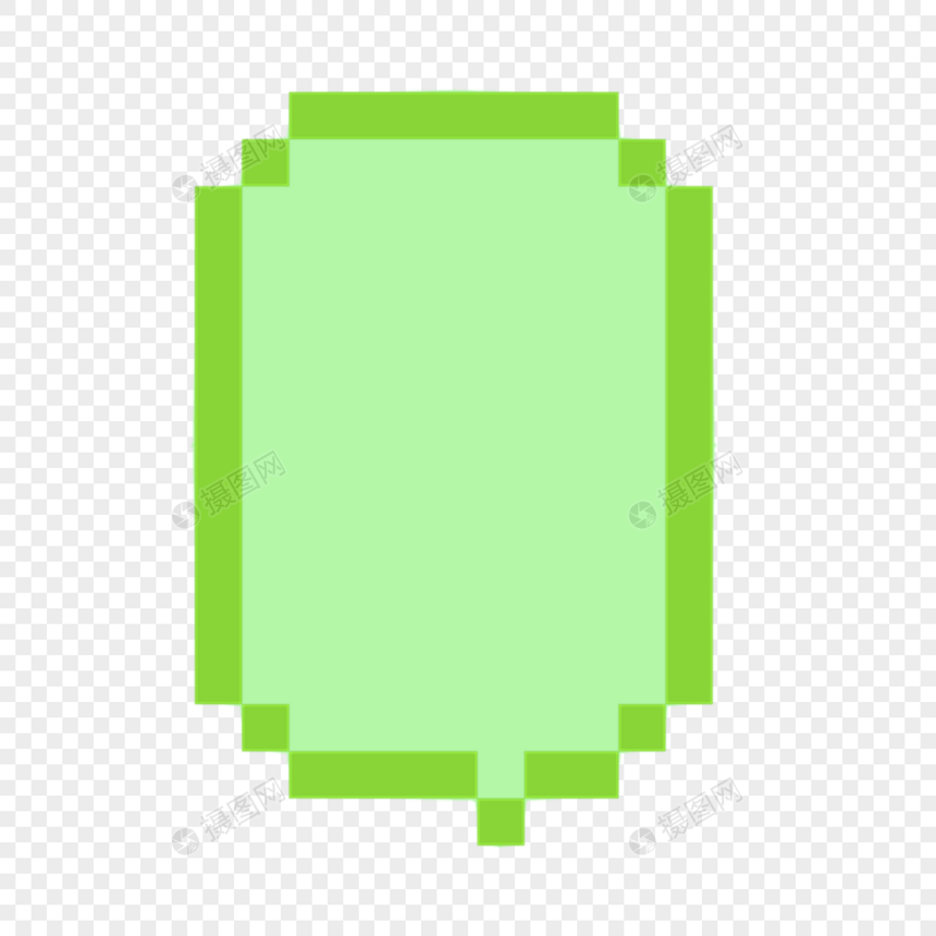 绿色像素艺术文本框彩色对话框图片