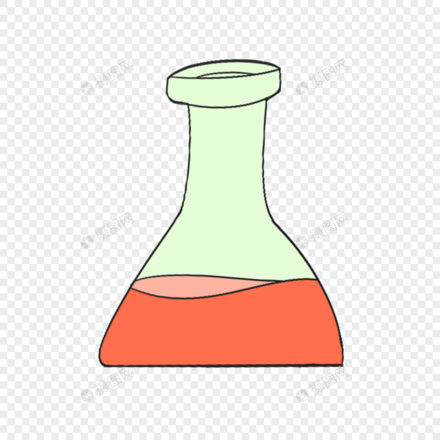 科学教育元素手绘三角量杯图片