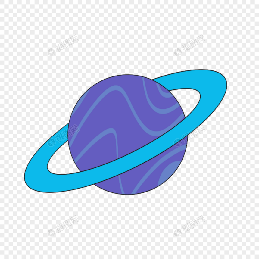蓝色条纹星球科学教育元素剪贴画图片