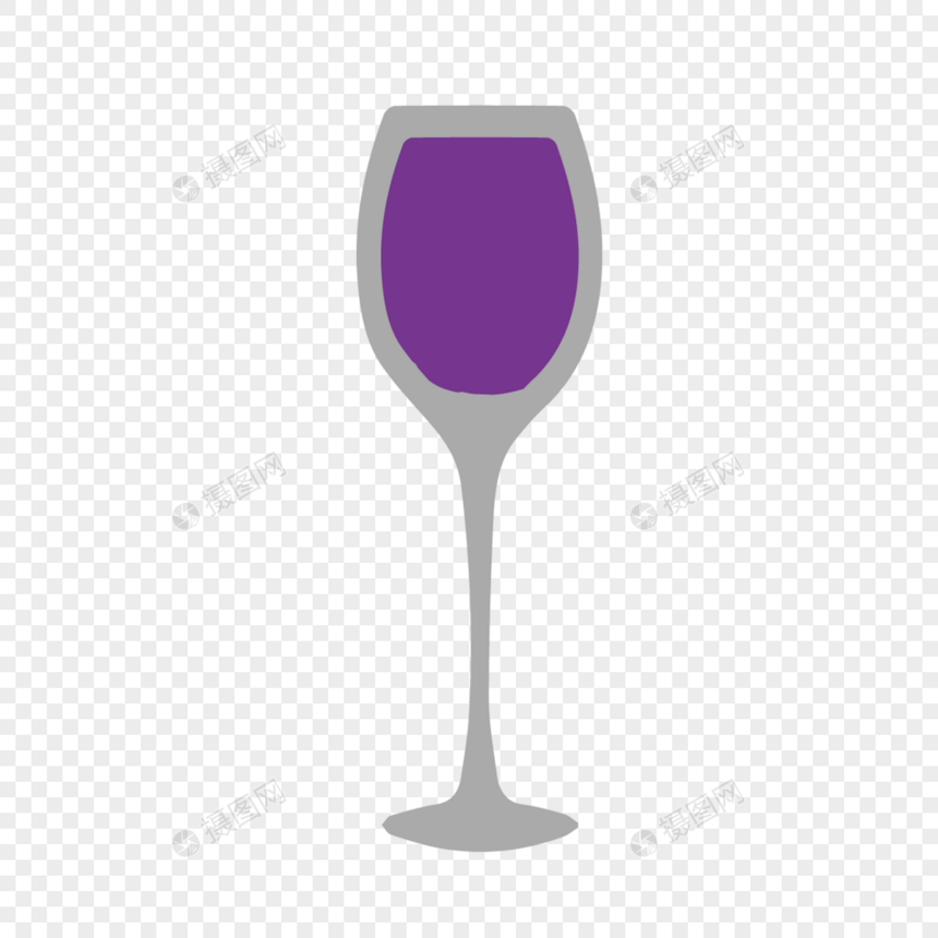 狂欢节卡通紫色酒杯图片