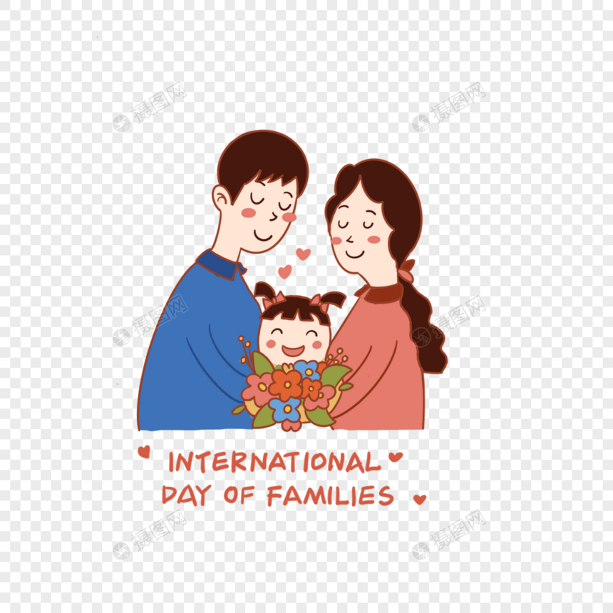 国际家庭日幸福生活的一家人图片