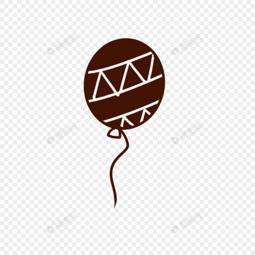 复活节线稿黑色气球图片