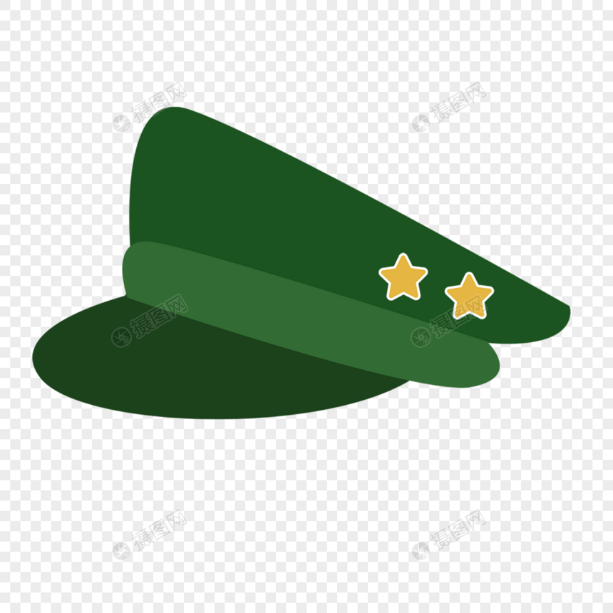 矢量绿色的帽子图片