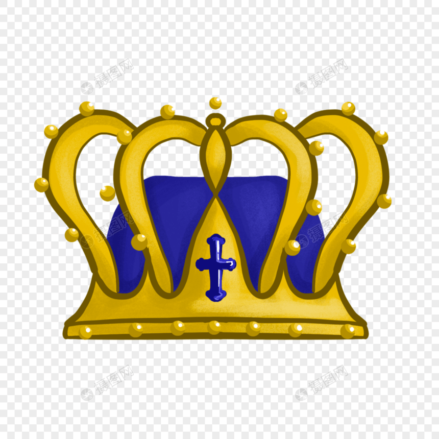 主教十字卡通金色皇冠剪贴画图片