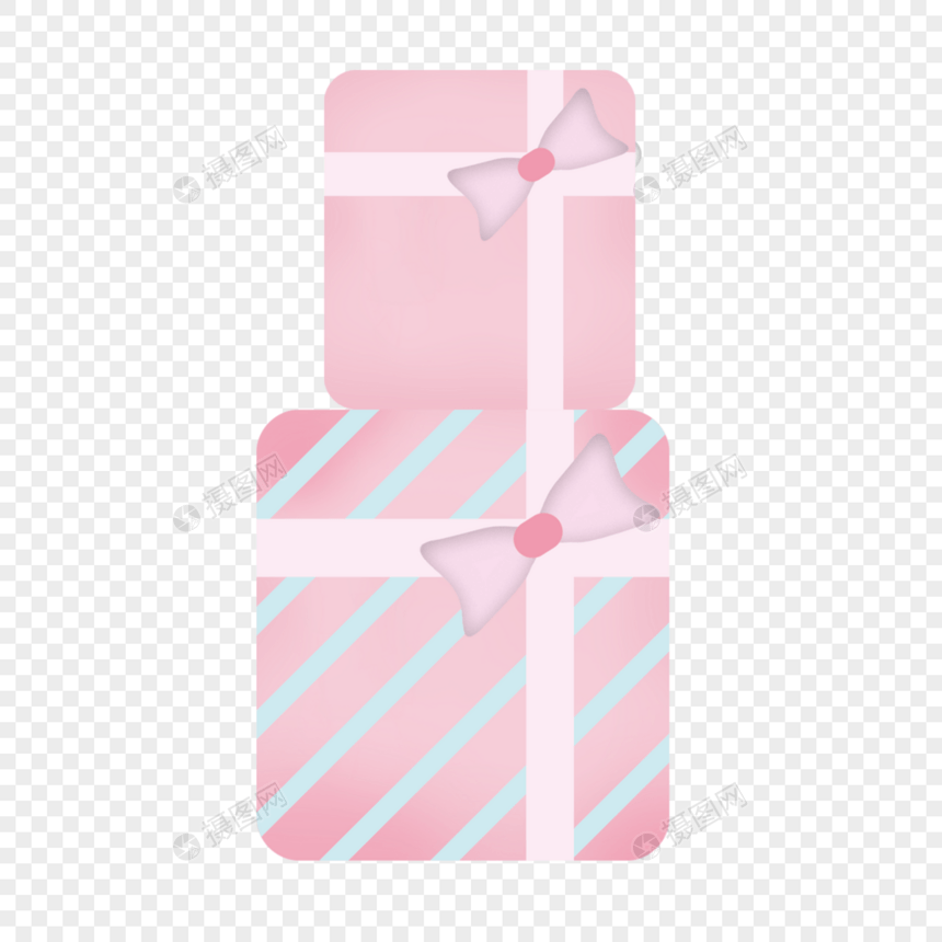 粉红色卡通礼物盒子装饰图片