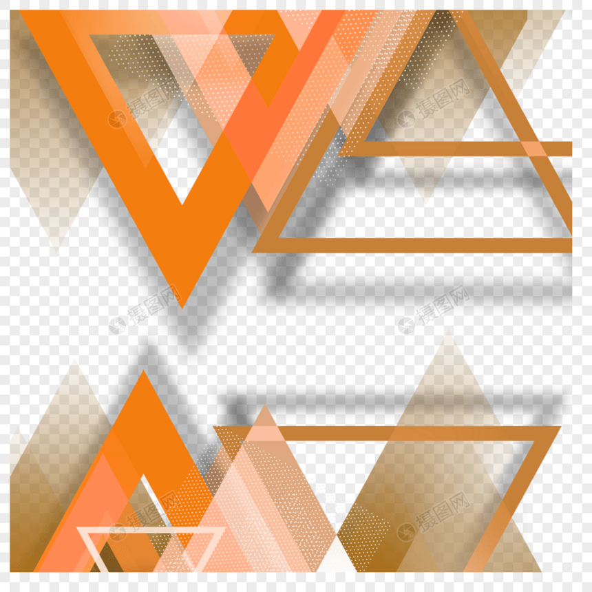 三角形抽象商务边框图片