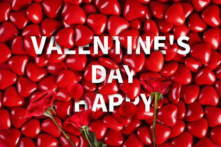 红色爱情玫瑰花情人节快乐设计图片