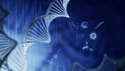 双螺旋DNA分子基因医疗设计图片