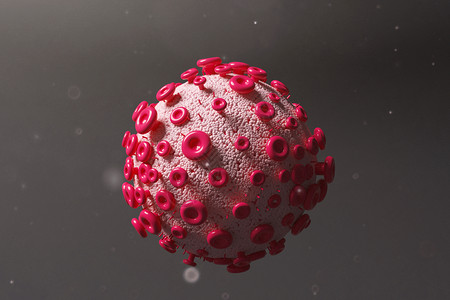 HIV病毒三维HIV细胞模型设计图片