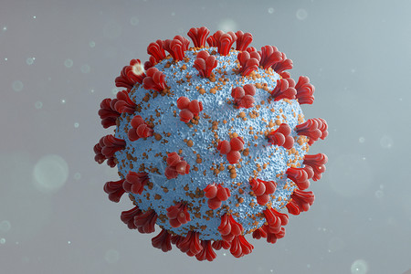 COVID-19三维冠状病毒模型设计图片