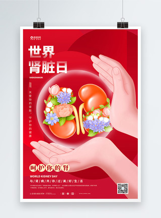 肾脏内科世界肾脏日宣传海报模板