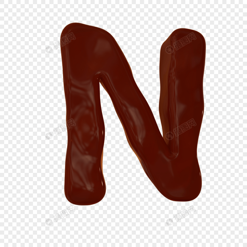 创意巧克力字母N图片