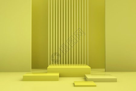 赖明简约风通用几何展台设计图片