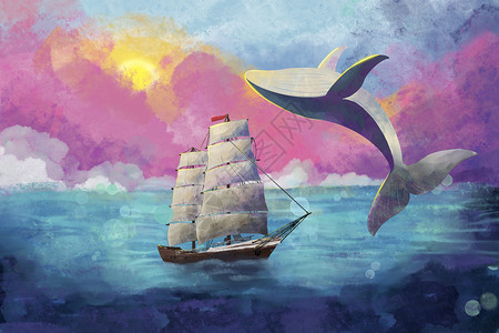 童画改造梦幻海洋插画高清图片