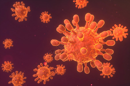 流行病毒三维流行性感冒病毒概念模型设计图片