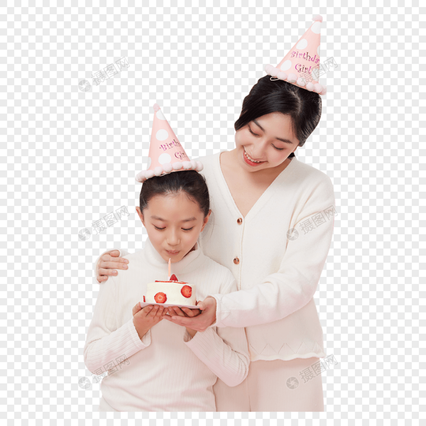妈妈给女儿庆祝生日图片