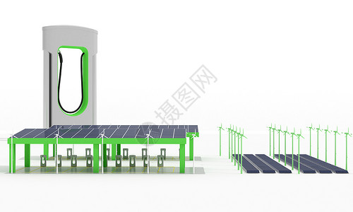 环境卡通3D新能源电站设计图片