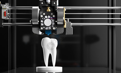 3D智能打印牙齿模型背景图片