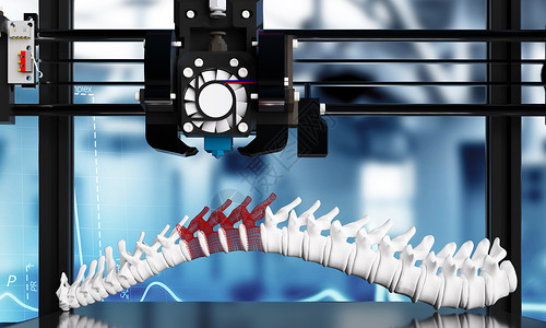医疗装置3D骨骼脊椎骨打印设计图片