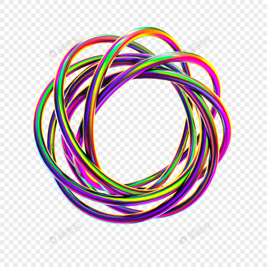 镭射酸性创意圆环图片