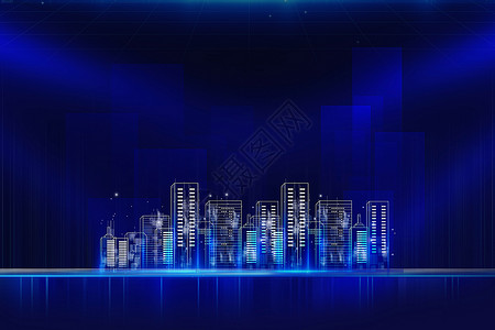 线条未来感未来城市科技背景设计图片