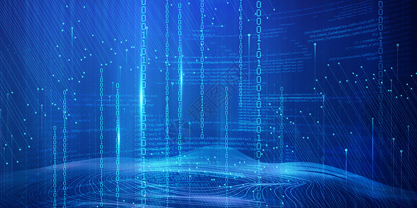 蓝色数码数据传输科技背景设计图片