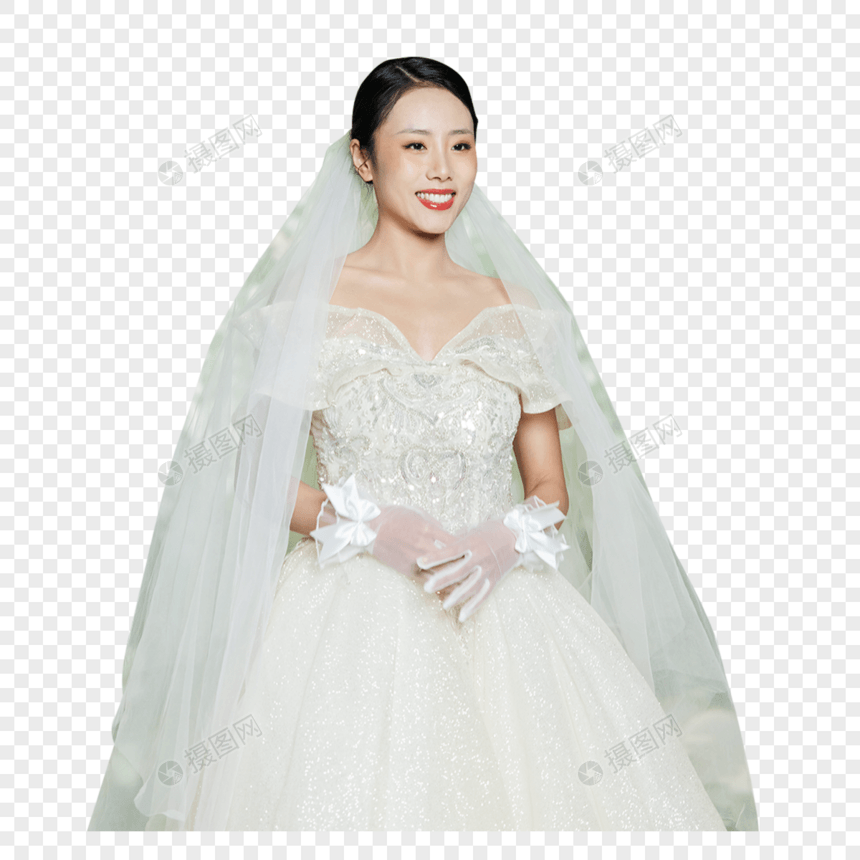 婚礼上穿婚纱的新娘图片
