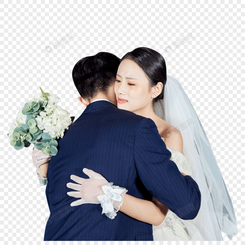 婚礼上新娘新郎拥抱图片