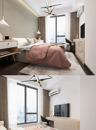 现代卧室效果图现代家居卧室效果图设计模板