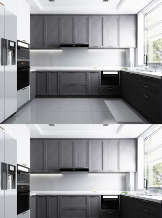 厨房空间现代家居厨房效果图设计模板