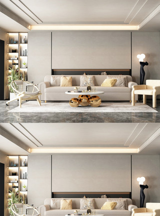 现代客厅模型现代客厅效果图设计模板