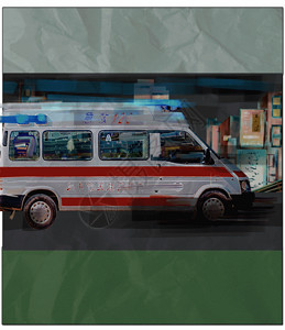 救护车行驶抗战疫情病毒专家GIF高清图片