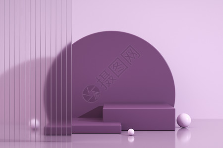 紫色简约展台背景图片